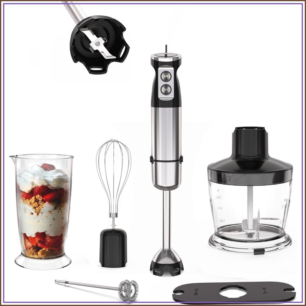 Baby Food Hand Blender - 5 in 1 Immersion Blender Handheld,