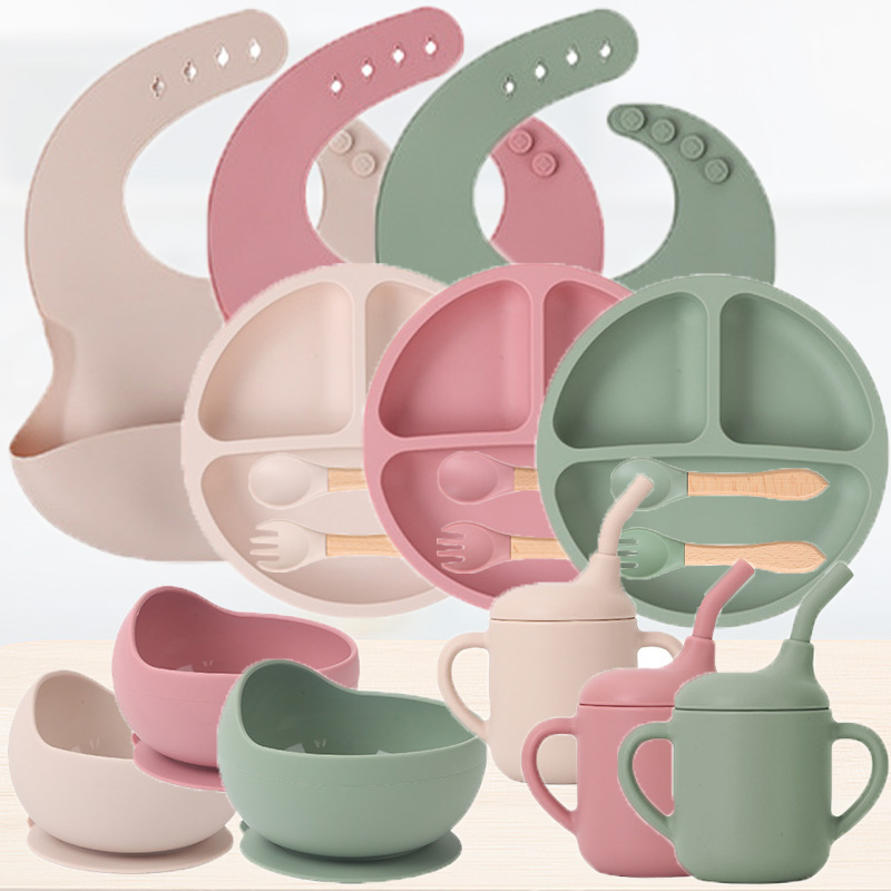 Baby Food Feeder - Children's silicone tableware set Baby Complementary