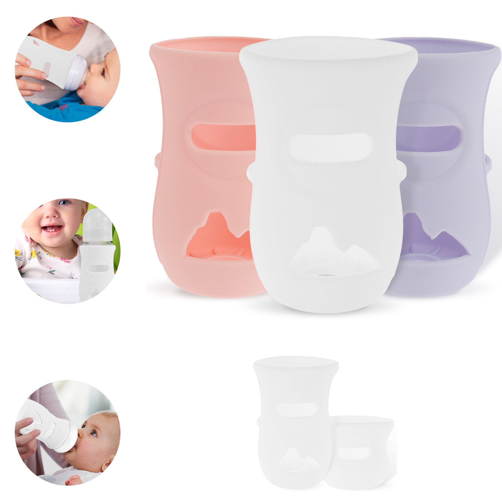 Baby Food Storage - Silicone Sleeves Silicone Baby Bottle Cover