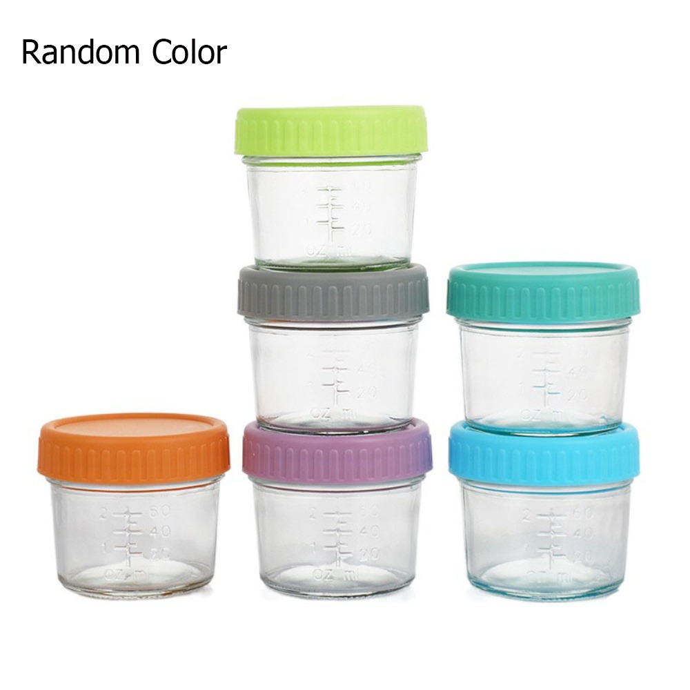 Baby Food Glass Jars - 6pcs Multipurpose Glass Baby Food Jar