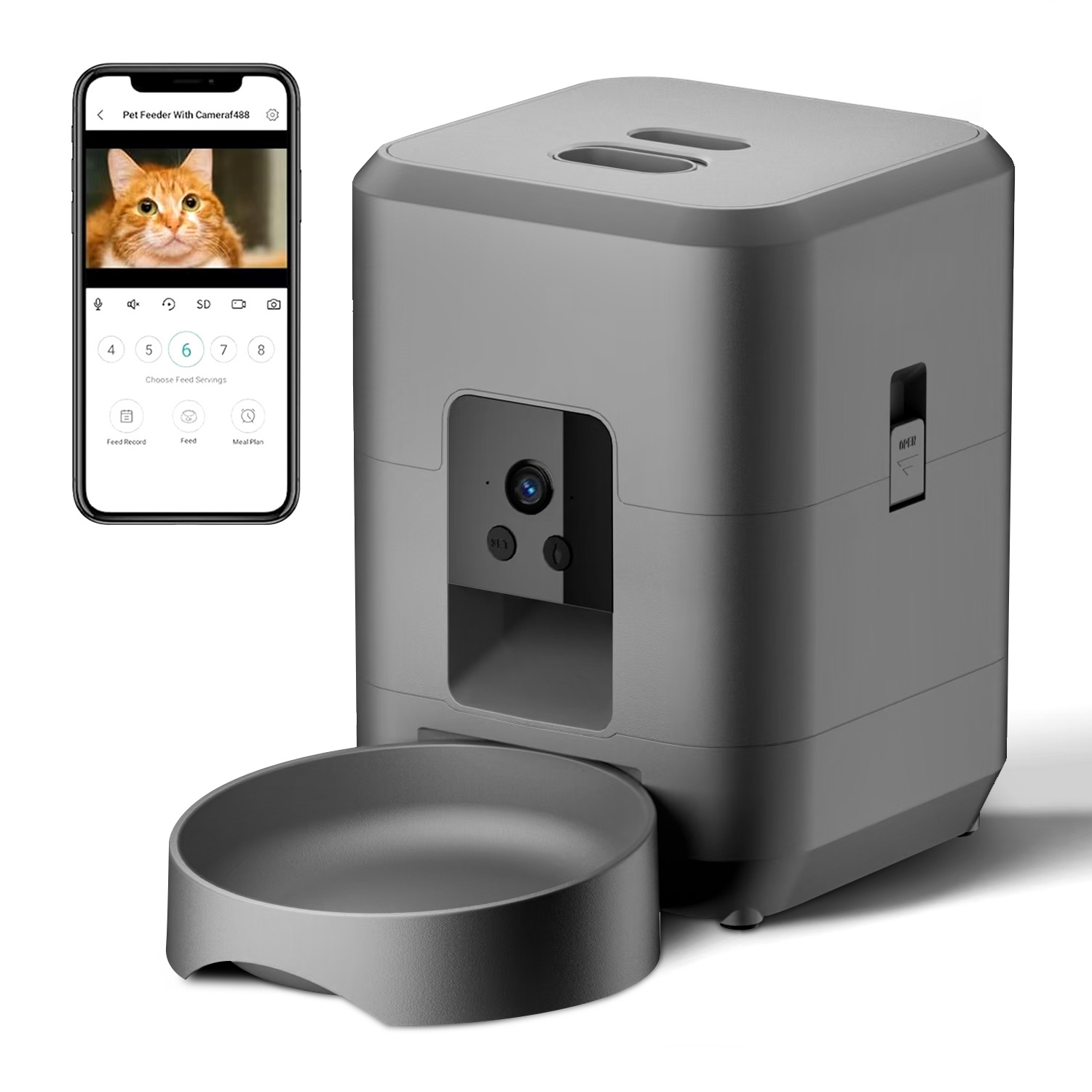 Baby Food Cat - 2L with video automatic cat feeder,