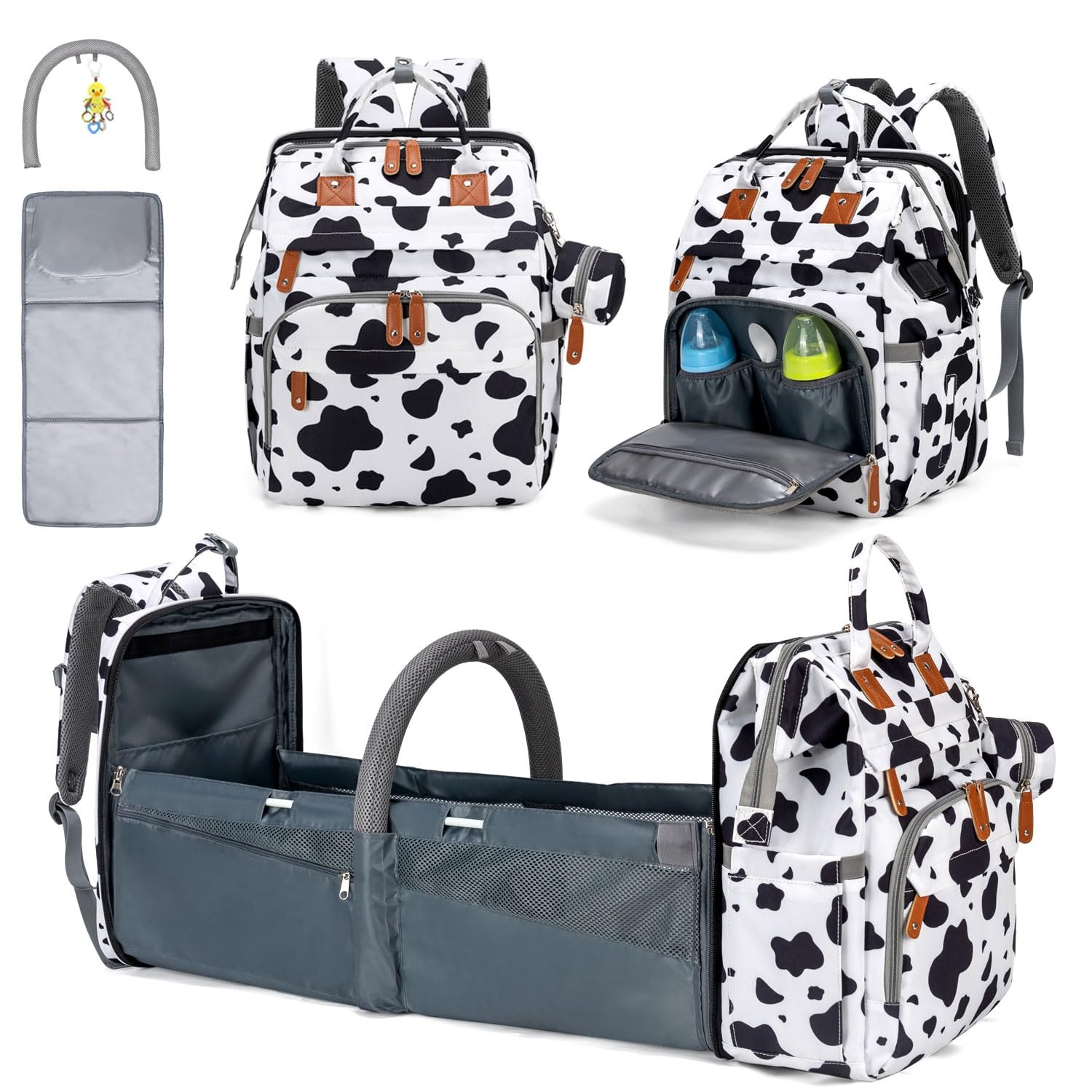 Baby Puree Pouch - KABAQOO Diaper Bag Backpack with Detachable