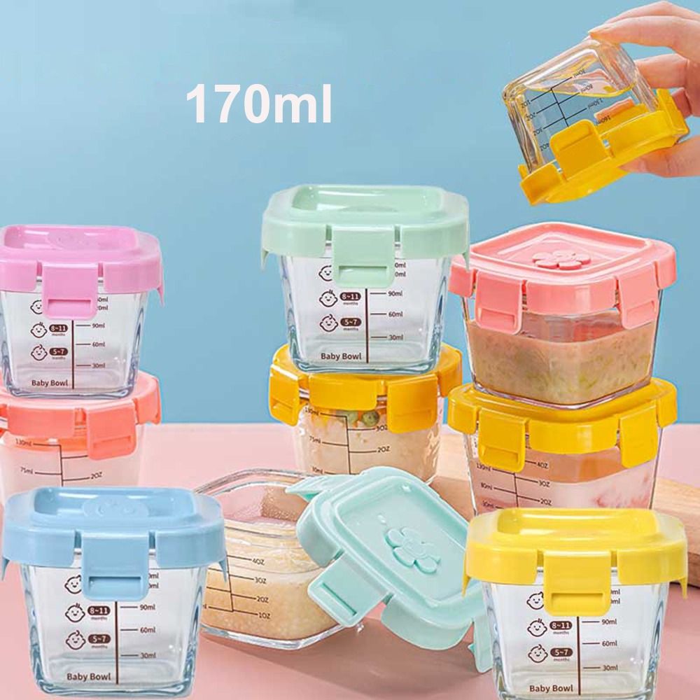 Baby Food Glass Jars - Fashion 170ml Food Storage Box Glass