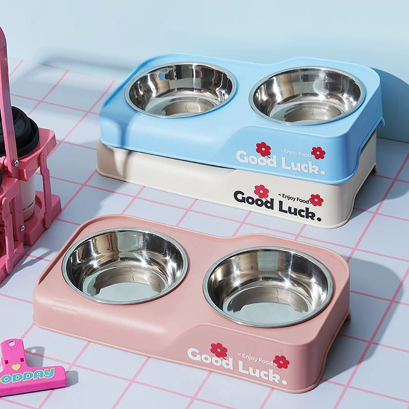 Stainless Steel Double-Bowl El - Baby Food Cat 评论和价格