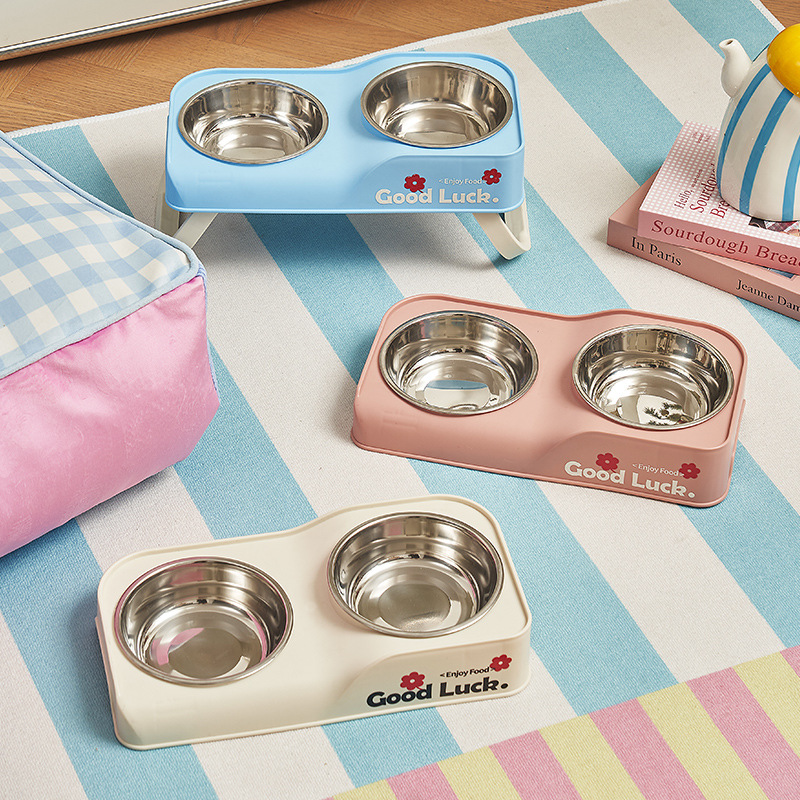 Stainless Steel Double-Bowl El - Baby Food Cat 评论和价格