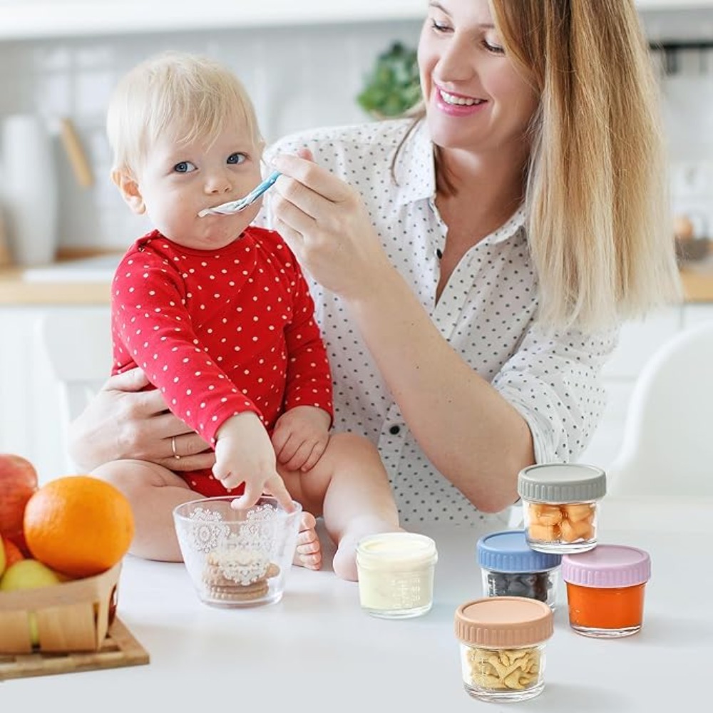 6pcs Glass Baby Food Jar Reusa - Baby Food Glass Jars 评论和价格