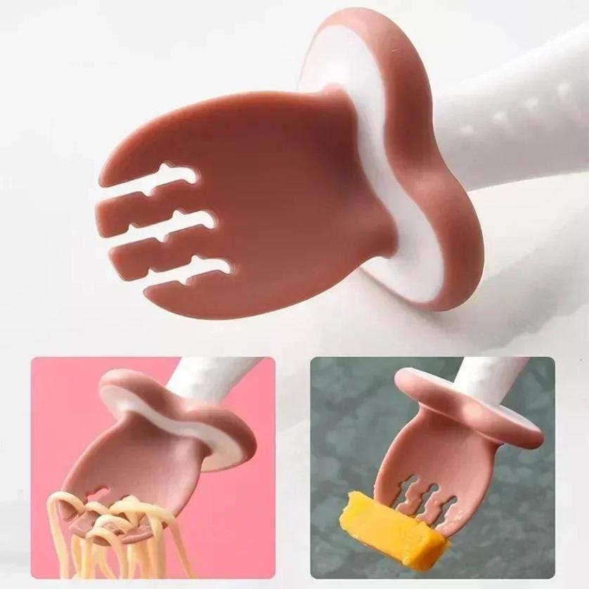 Baby Spoon Fork Silicone Child - Baby Food Feeder 评论和价格