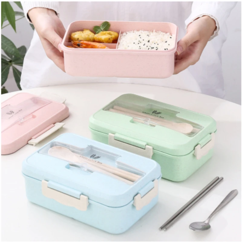 Microwave Lunch Box Wheat Stra - Baby Food Bag 评论和价格