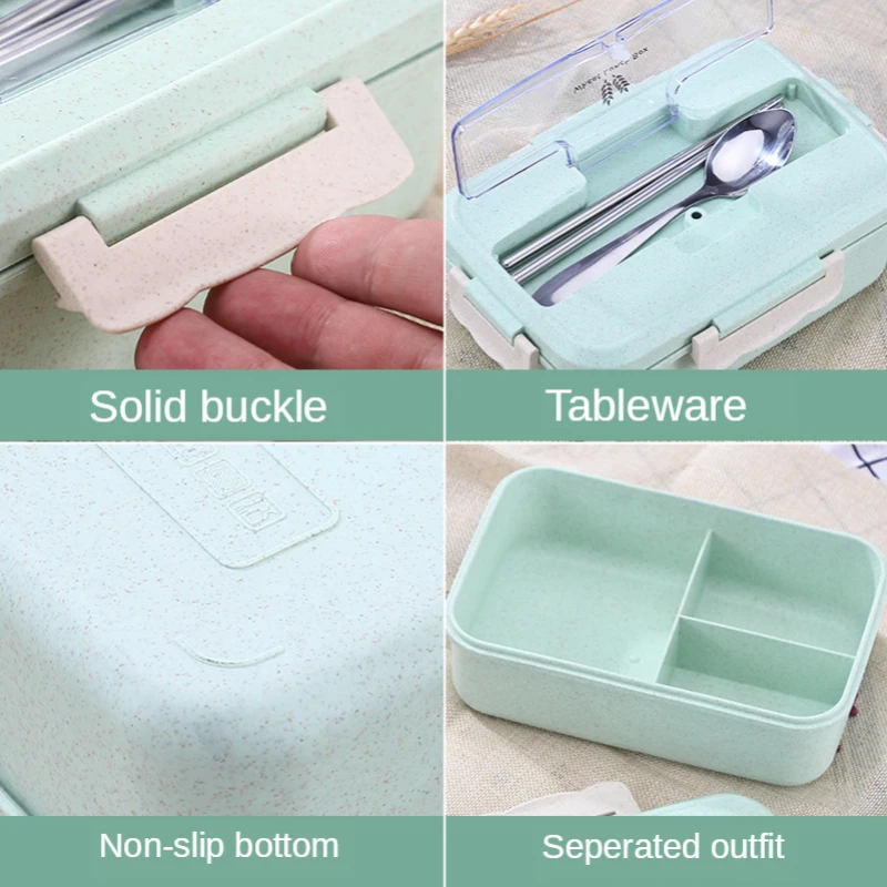 Microwave Lunch Box Wheat Stra - Baby Food Bag 评论和价格