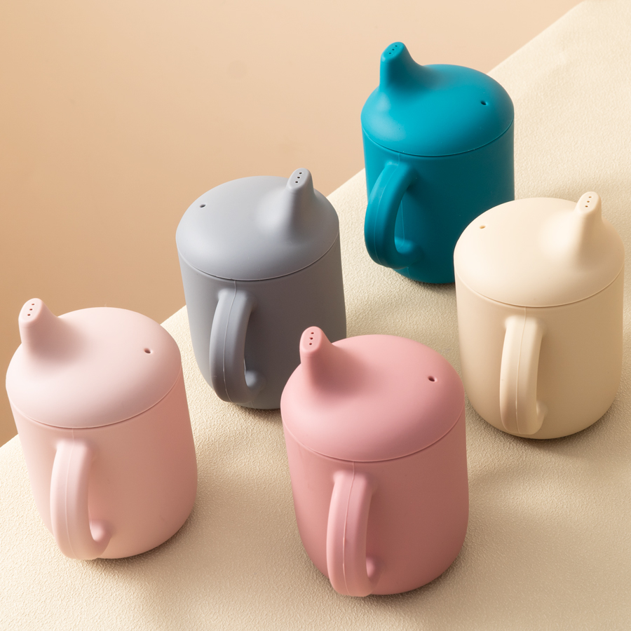 1PC Baby Silicone Cup With Dou - Snack Cup Toddler 评论和价格