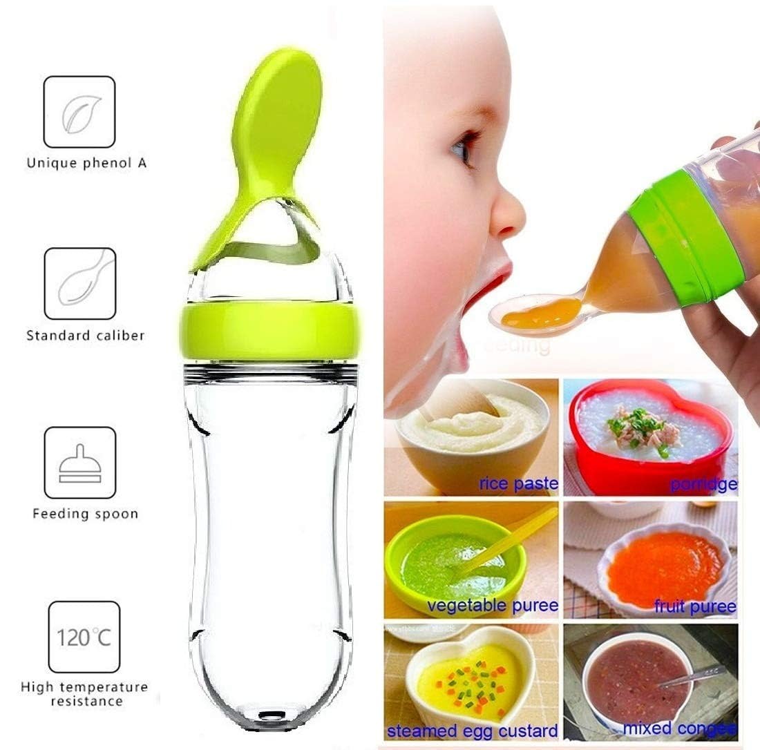 Squeezing Feeding Bottle Cup S - Baby Food Feeder 评论和价格
