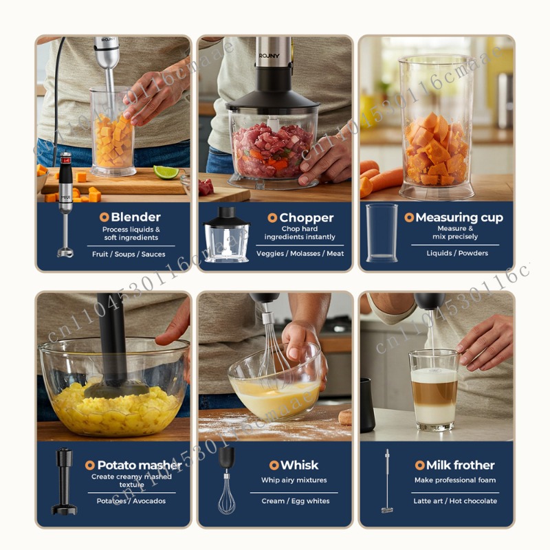 6-in-1  1200W Powerful Hand Bl - Baby Food Hand Blender 评论和价格