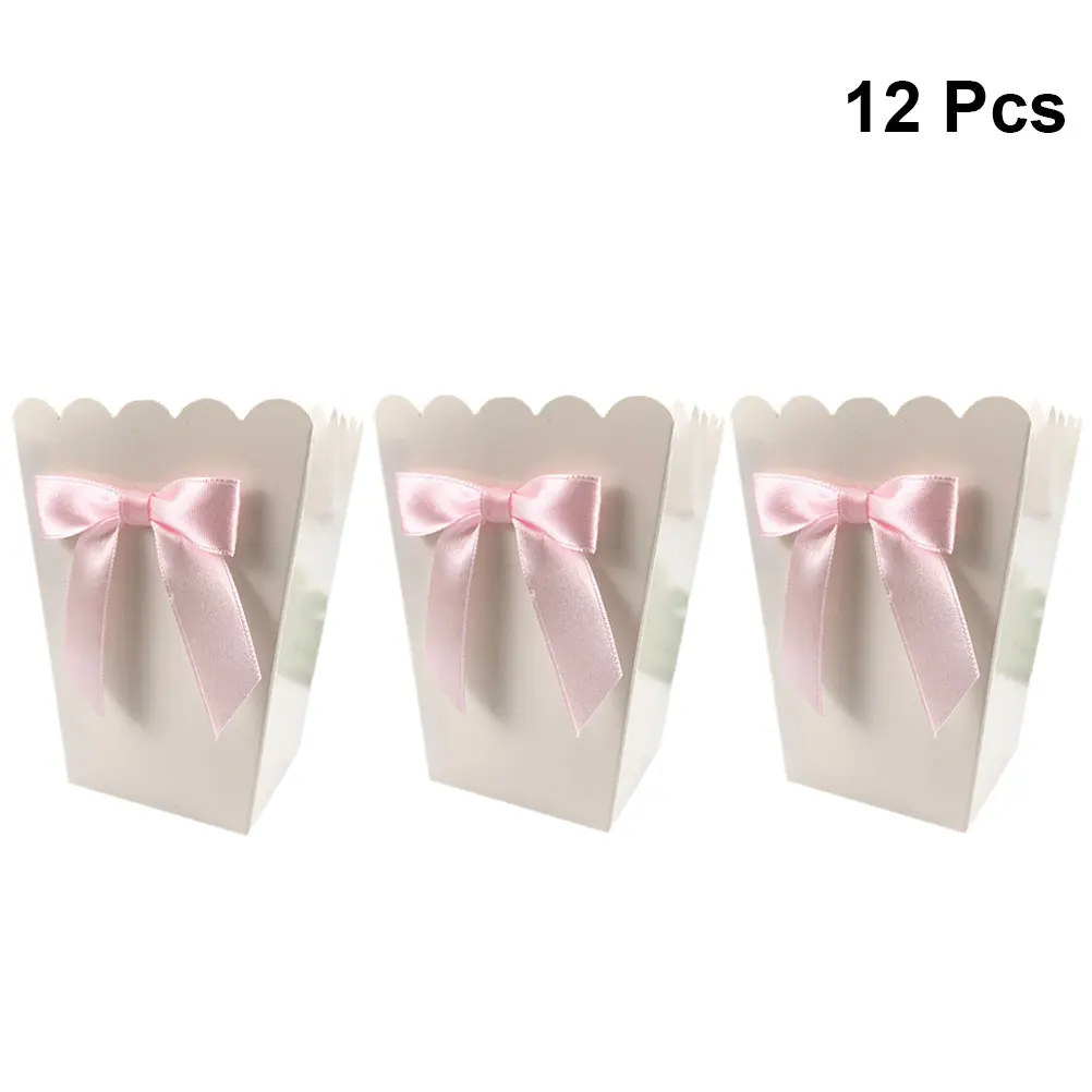 12pcs Pink Bow Popcorn Box Par - Baby Food Plan 评论和价格
