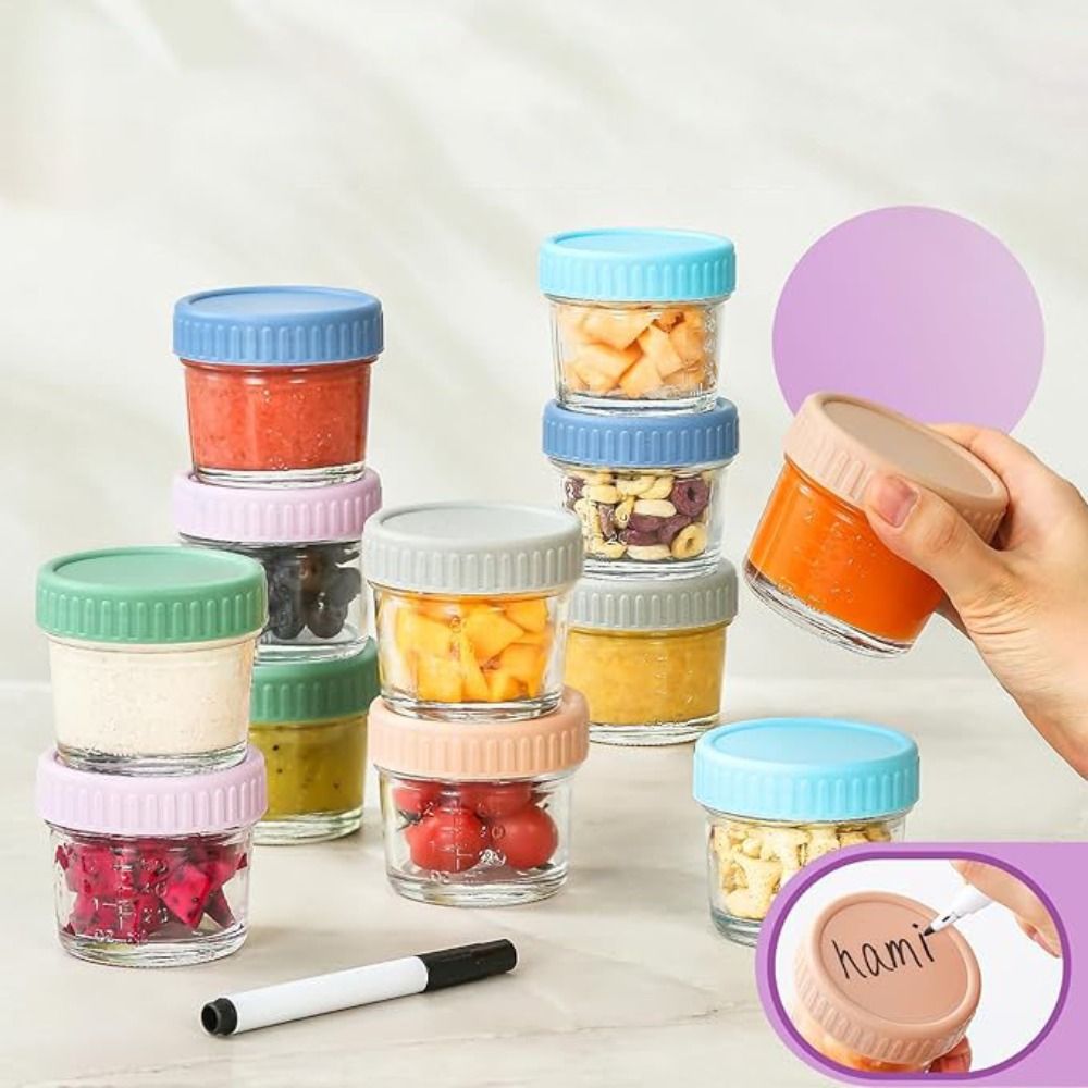 6pcs Mason Jar Glass Baby Food - Baby Food Glass Jars 评论和价格