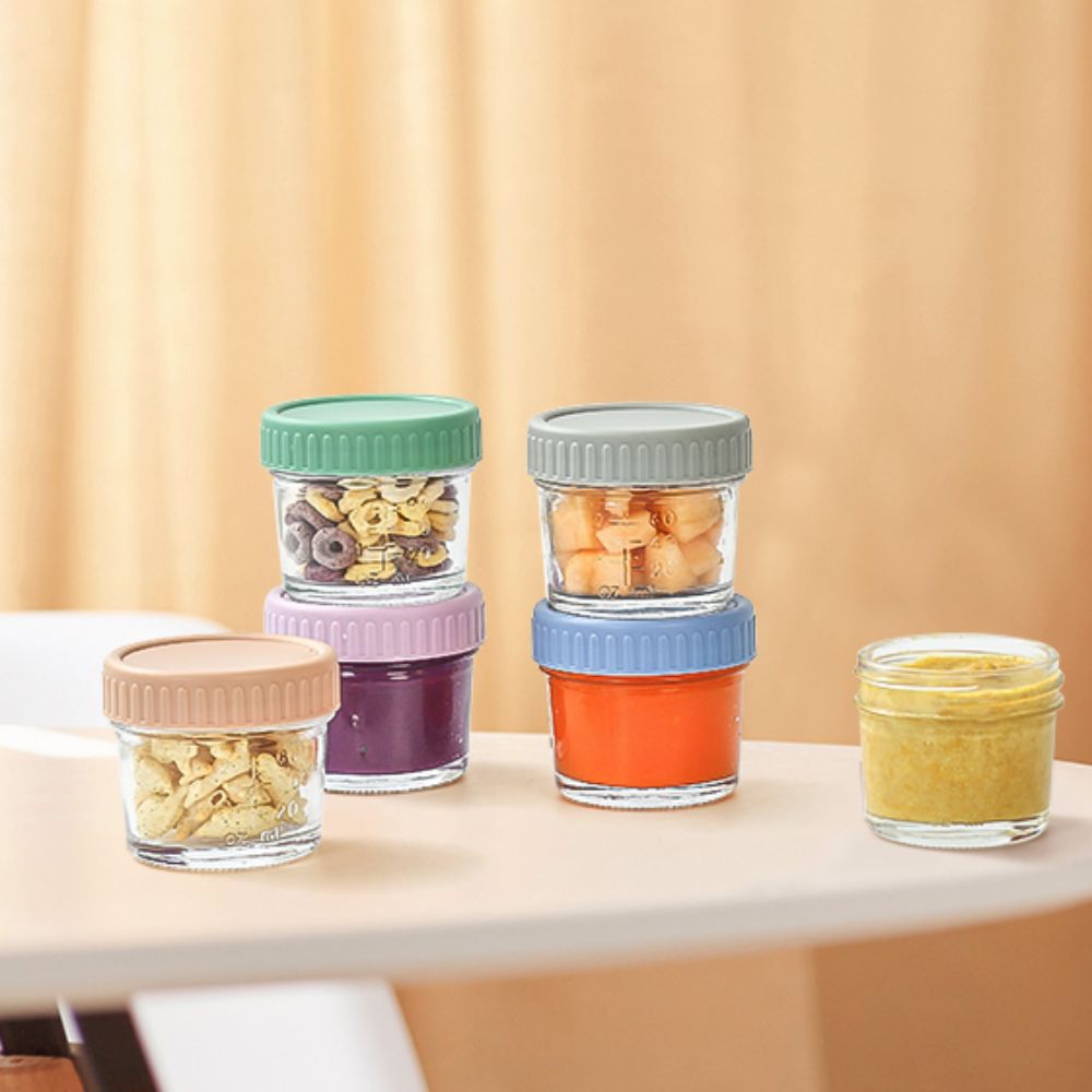 6pcs Glass Baby Food Jar Reusa - Baby Food Glass Jars 评论和价格