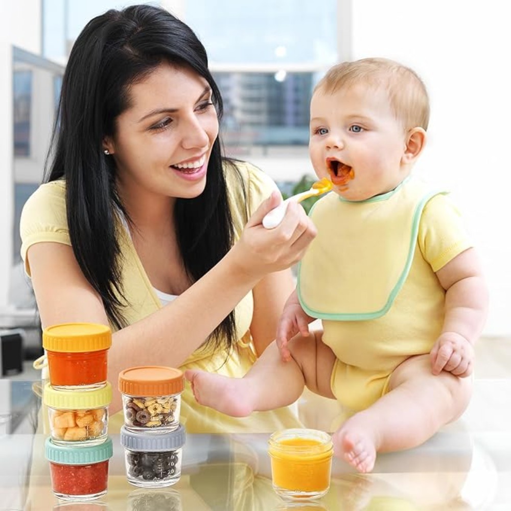 6pcs Glass Baby Food Jar Reusa - Baby Food Glass Jars 评论和价格