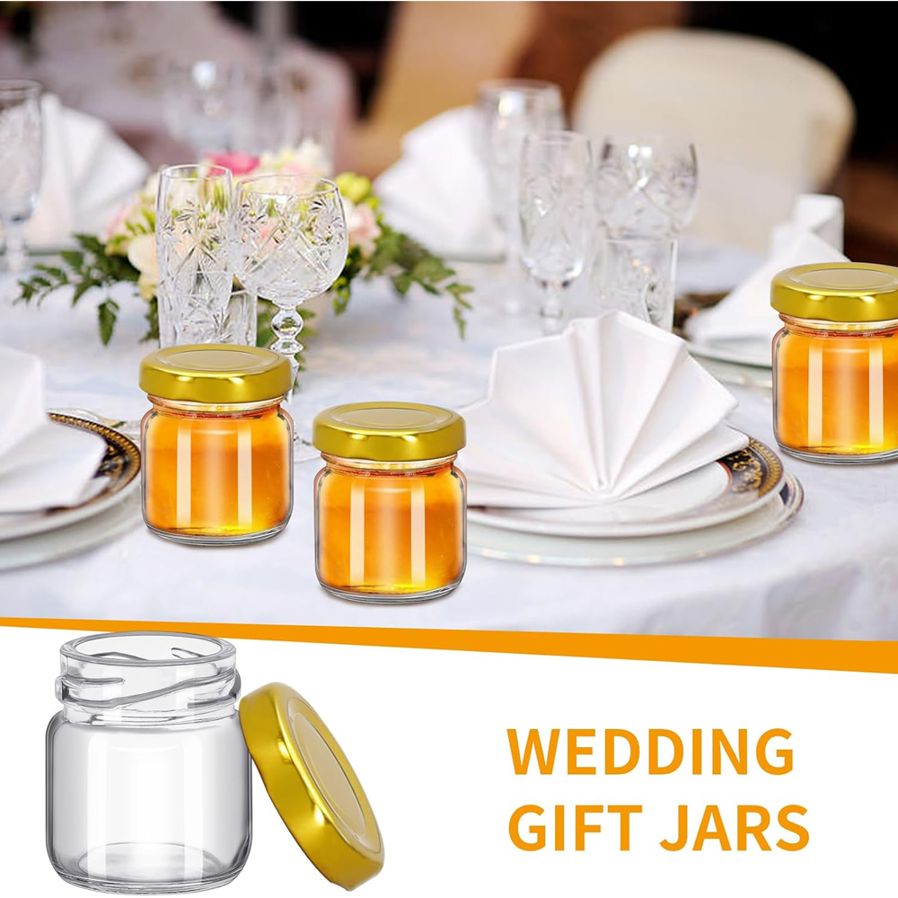 1.5 oz Round Mini Clear Honey  - Baby Food Glass Jars 评论和价格