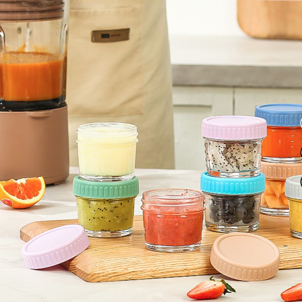 6pcs Mason Jar Glass Baby Food - Baby Food Glass Jars 评论和价格