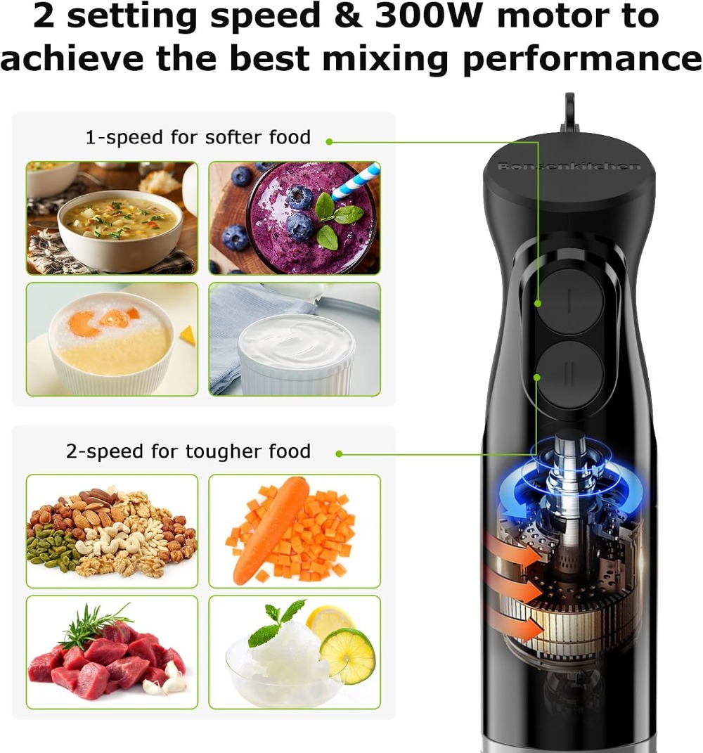 3-in-1 Immersion Blender Handh - Baby Food Mixer 评论和价格