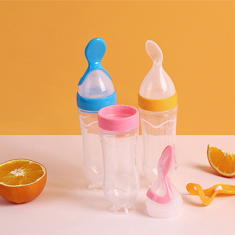 Squeezing Feeding Bottle Silic - Baby Food Feeder 评论和价格