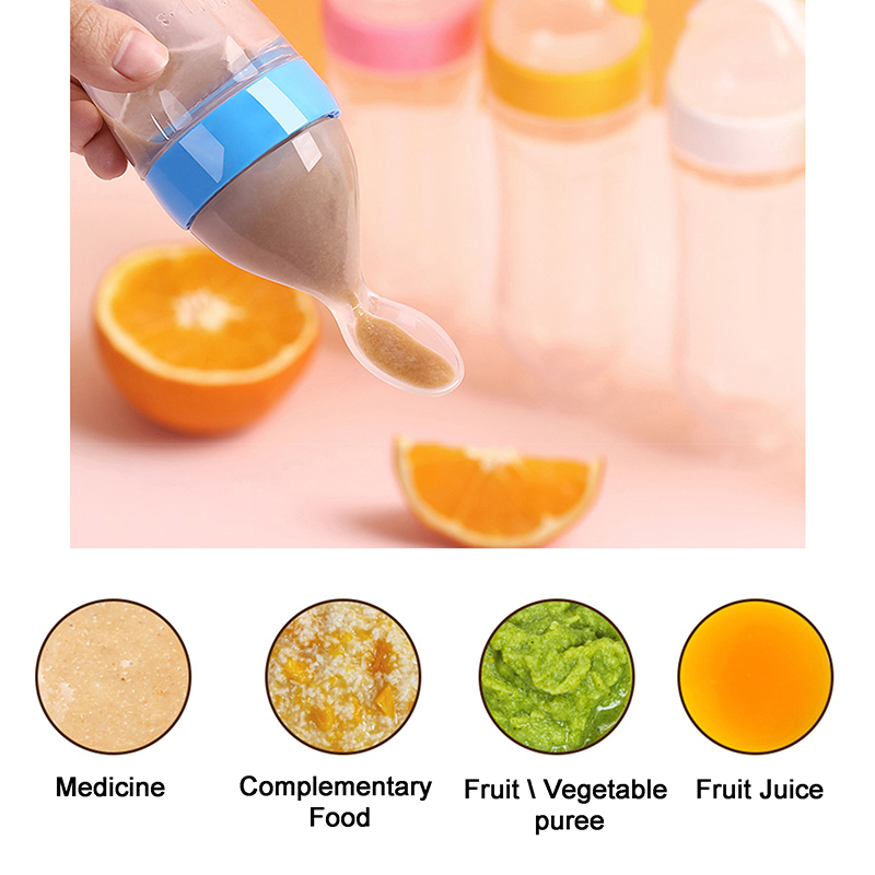 Squeezing Feeding Bottle Silic - Baby Food Feeder 评论和价格