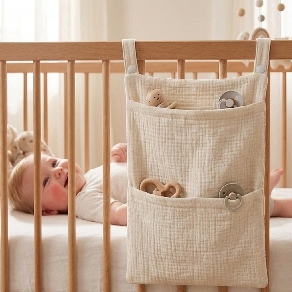 Pure Cotton Baby Crib Hanging  - Baby Puree Pouch 评论和价格