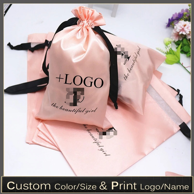 20PCS Baby Pink Silk Satin Pou - Baby Food Bag 评论和价格
