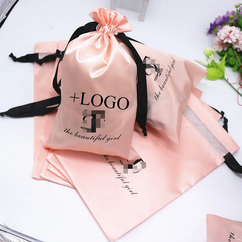 20PCS Baby Pink Silk Satin Pou - Baby Food Bag 评论和价格