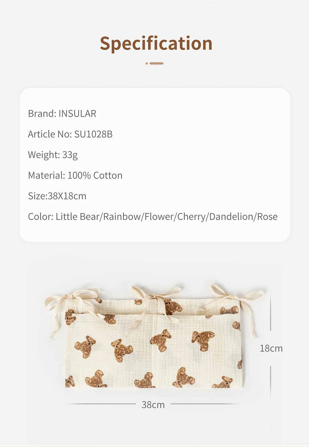 Baby Crib Organizer Cot Caddy  - Baby Puree Pouch 评论和价格