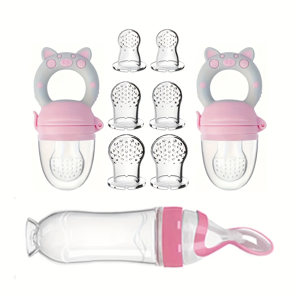 9pcs Feeding Cutlery:1 Silicon - Baby Food Feeder 评论和价格