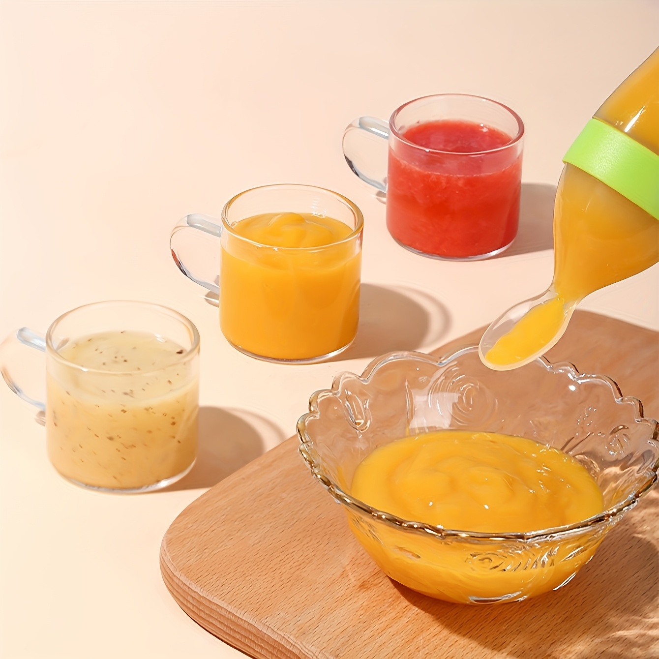 9pcs Feeding Cutlery:1 Silicon - Baby Food Feeder 评论和价格