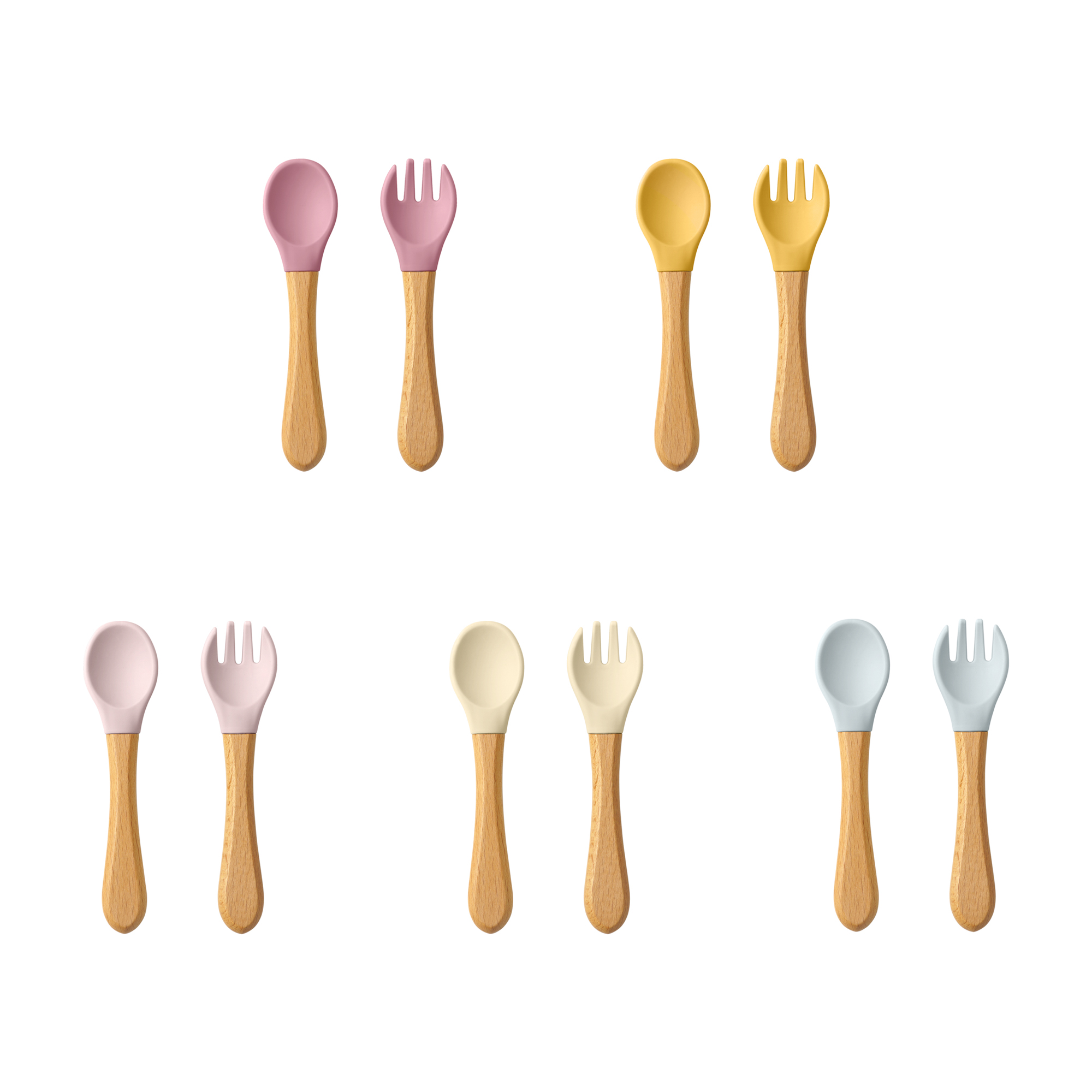 2PCS Baby Learning Spoons Uten - Baby Food Feeder 评论和价格