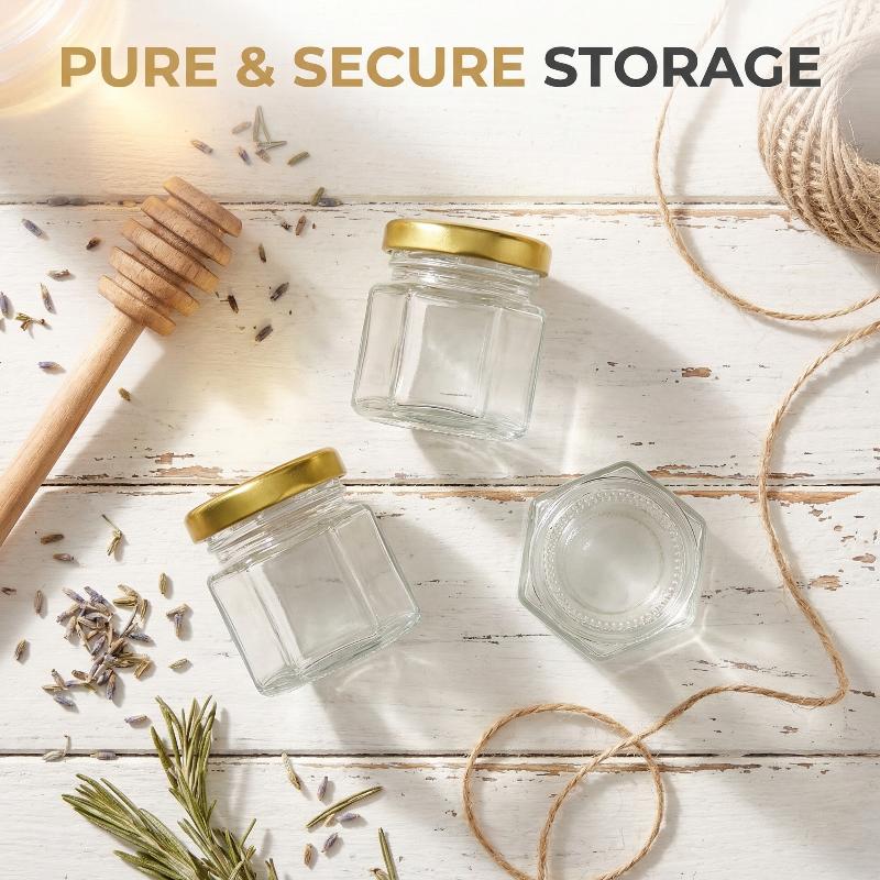 Hexagonal Mini  Jars with  Lid - Baby Food Glass Jars 评论和价格