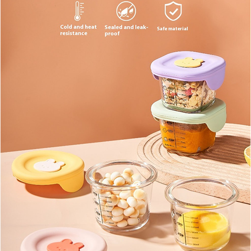 4pack/lot Kids Glass Baby Food - Baby Food Glass Jars 评论和价格